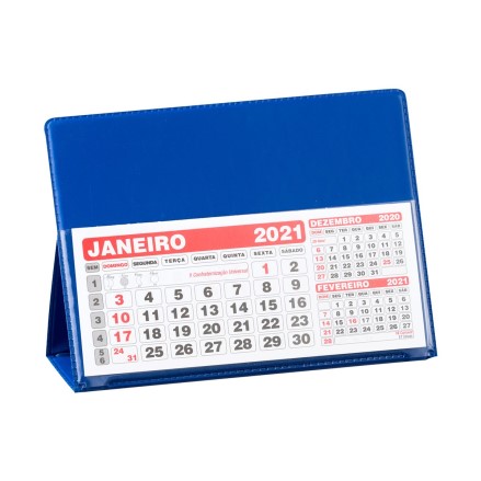 Calendário Personalizado de Mesa - Azul